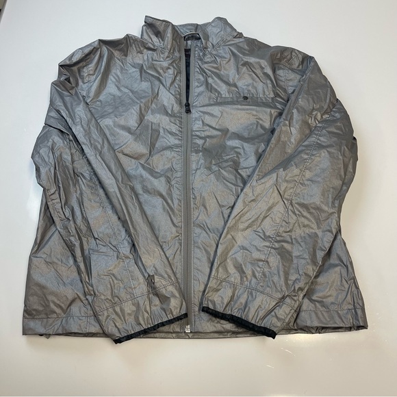 Men’s raincoat gray color size M Black Brown 1826 - Picture 1 of 3